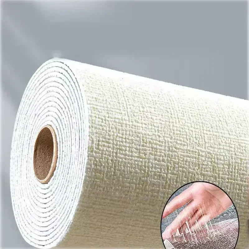 3D Wall Panel Linen Texture Peel-and-Stick Waterproof Wallpaper Home Decor Living Room House Bathroom Decoration Brick Sticker