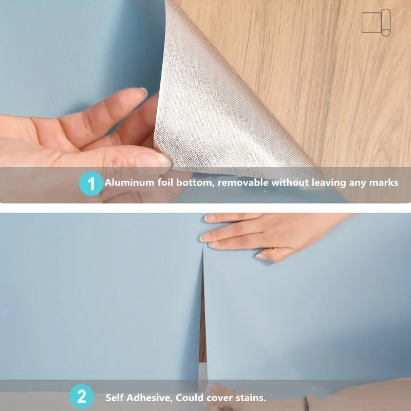 40cmx3m Waterproof Thickened Self Adhesive Wallpapers Home Decor Living Room Bedroom Solid Bedroom Wall Stickers Home Decor