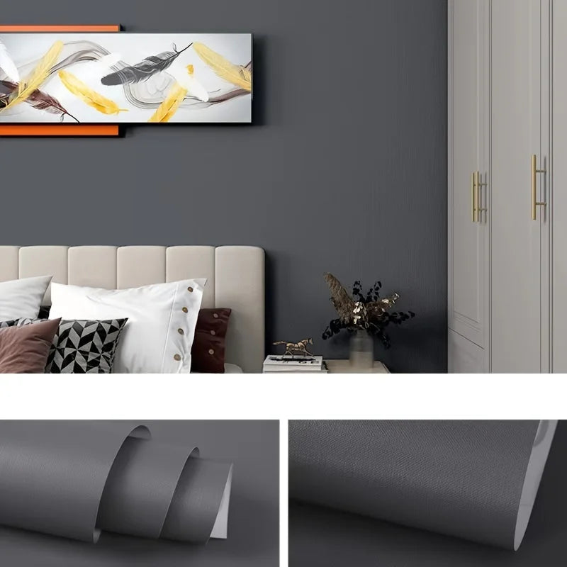 40cmx3m Waterproof Thickened Self Adhesive Wallpapers Home Decor Living Room Bedroom Solid Bedroom Wall Stickers Home Decor