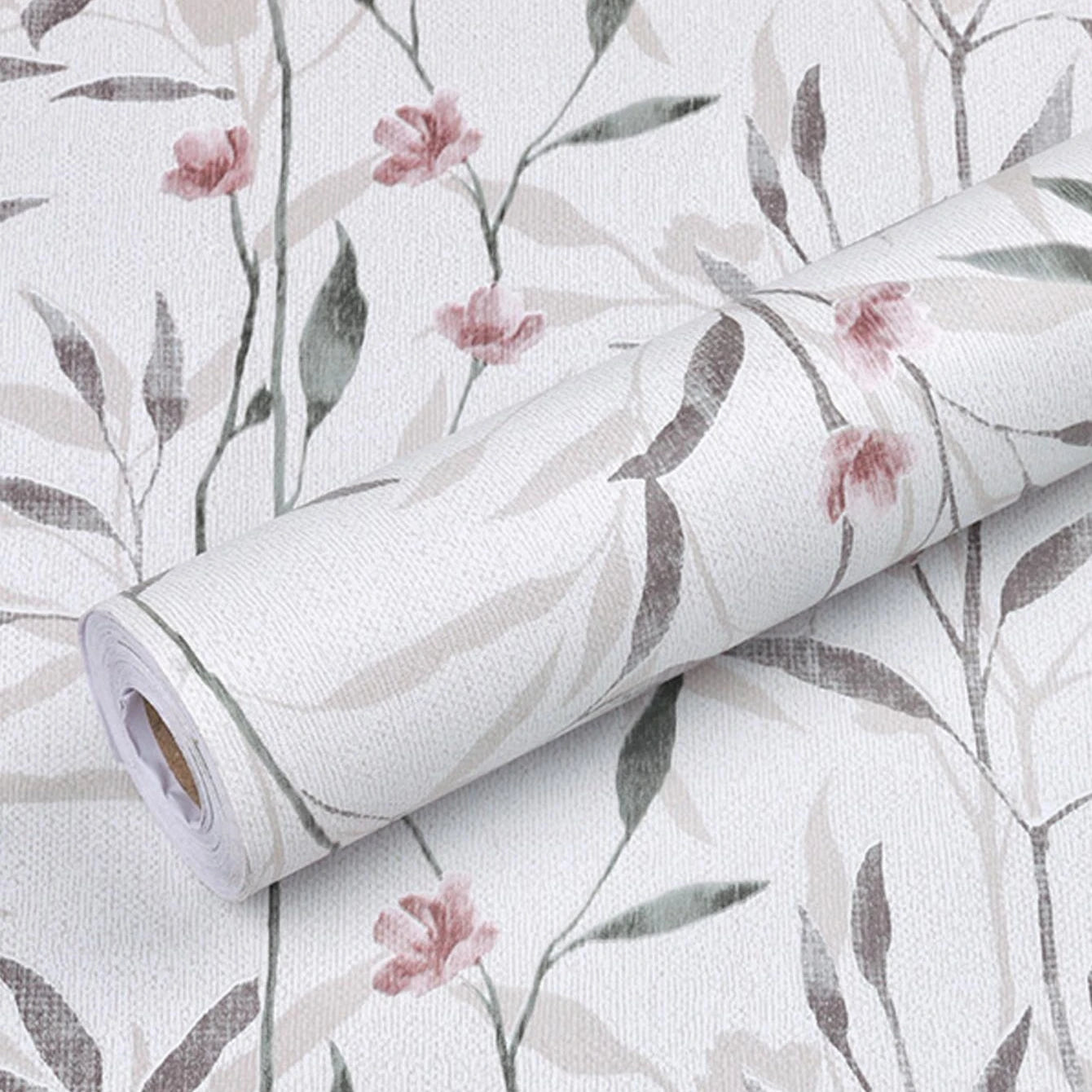 Self Adhesive Floral Bird Wallpaper Modern Pink Flower Wallpaper Living Room Bedroom Kitchen Bathroom Wall Paper Home Decoration