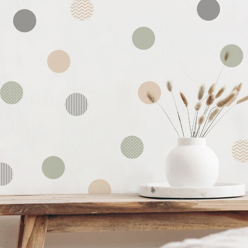 Creative Home Decor Wall Decals Self-Adhesive Bedroom Wall Stickers Waterproof  Polka Dots Removable Bathroom Wallpaper