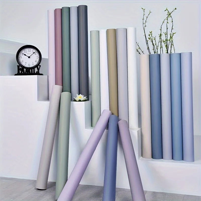 40cmx3m Waterproof Thickened Self Adhesive Wallpapers Home Decor Living Room Bedroom Solid Bedroom Wall Stickers Home Decor