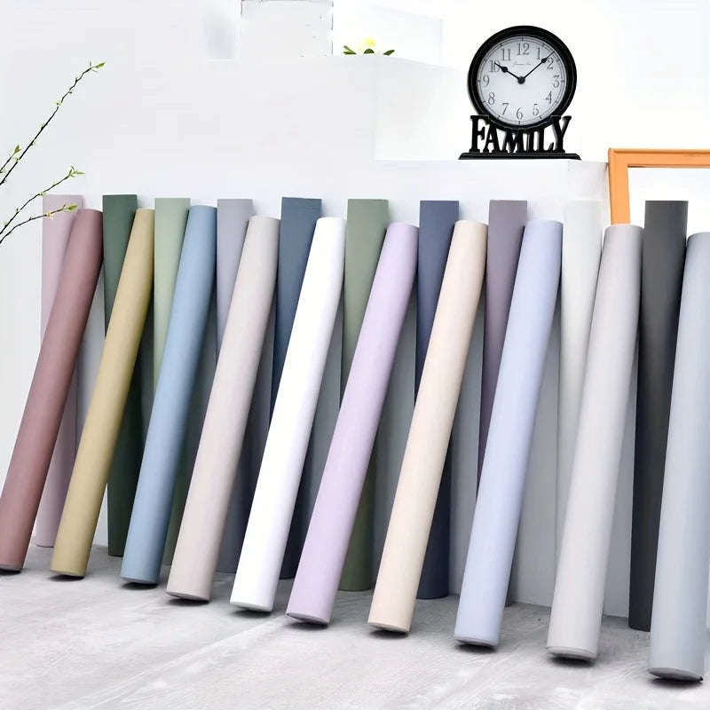 40cmx3m Waterproof Thickened Self Adhesive Wallpapers Home Decor Living Room Bedroom Solid Bedroom Wall Stickers Home Decor