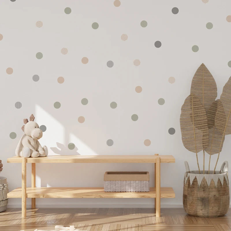 Creative Home Decor Wall Decals Self-Adhesive Bedroom Wall Stickers Waterproof  Polka Dots Removable Bathroom Wallpaper