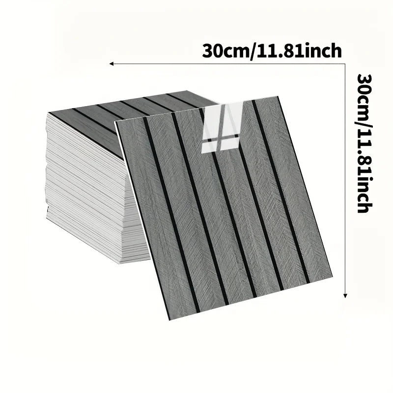 6 pieces of waterproof self-adhesive wallpaper, removable backing with faux tiles, glossy surface suitable for kitchen, bathroom, living room, TV wall - easy to install, damage-free removal, cut as you like
