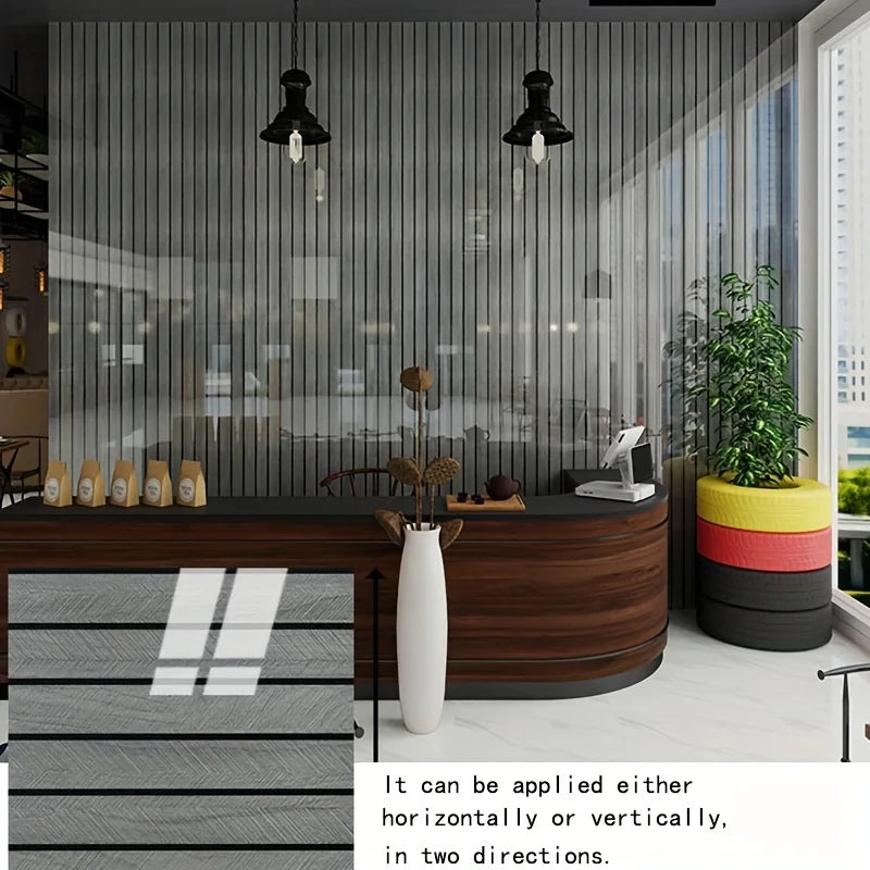 6 pieces of waterproof self-adhesive wallpaper, removable backing with faux tiles, glossy surface suitable for kitchen, bathroom, living room, TV wall - easy to install, damage-free removal, cut as you like
