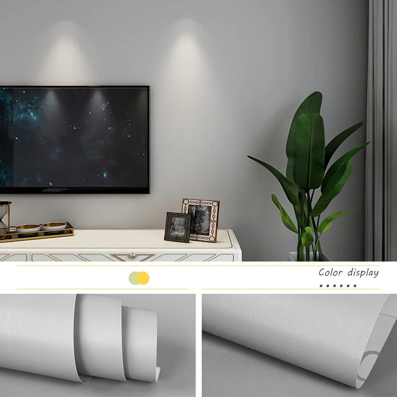 40cmx3m Waterproof Thickened Self Adhesive Wallpapers Home Decor Living Room Bedroom Solid Bedroom Wall Stickers Home Decor