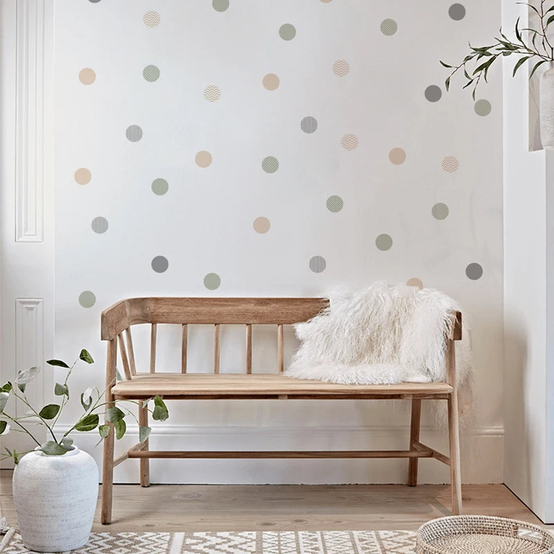 Creative Home Decor Wall Decals Self-Adhesive Bedroom Wall Stickers Waterproof  Polka Dots Removable Bathroom Wallpaper