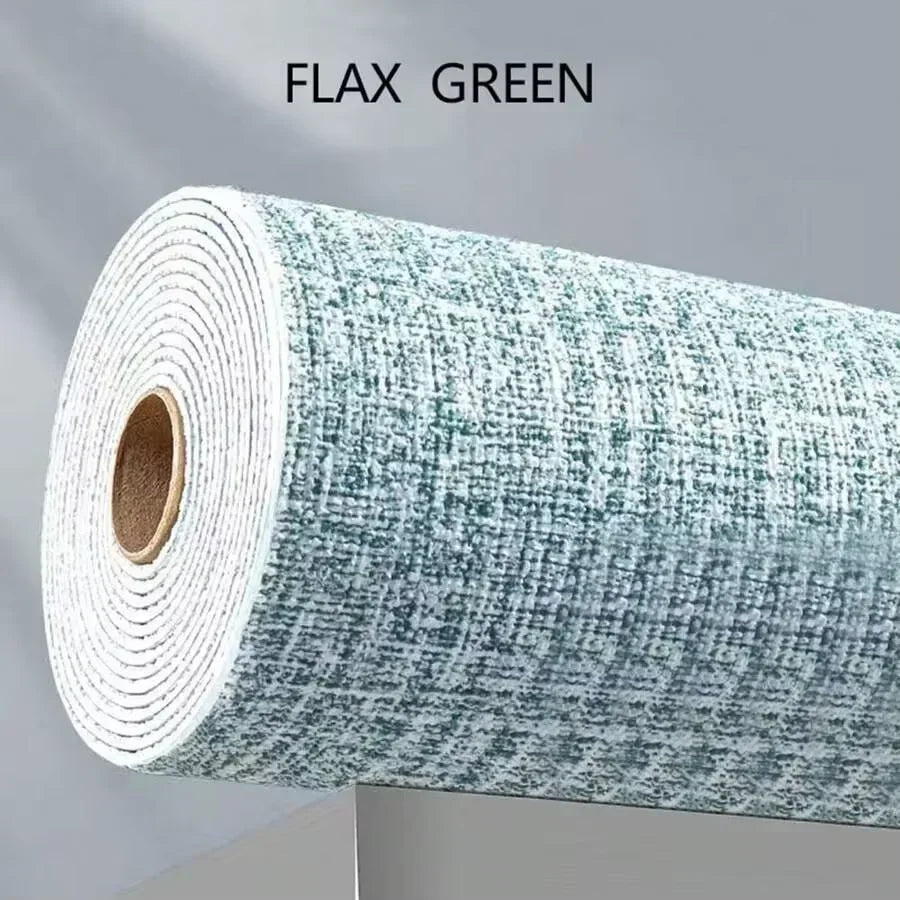 3D Wall Panel Linen Texture Peel-and-Stick Waterproof Wallpaper Home Decor Living Room House Bathroom Decoration Brick Sticker