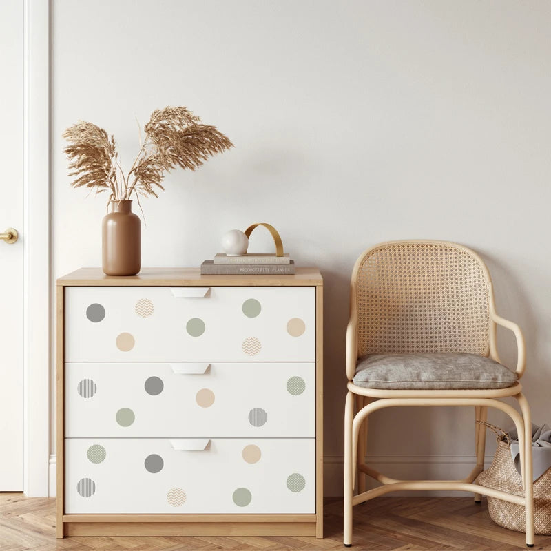 Creative Home Decor Wall Decals Self-Adhesive Bedroom Wall Stickers Waterproof  Polka Dots Removable Bathroom Wallpaper