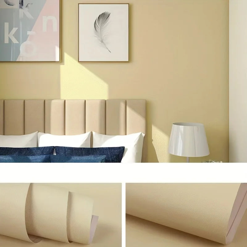 40cmx3m Waterproof Thickened Self Adhesive Wallpapers Home Decor Living Room Bedroom Solid Bedroom Wall Stickers Home Decor
