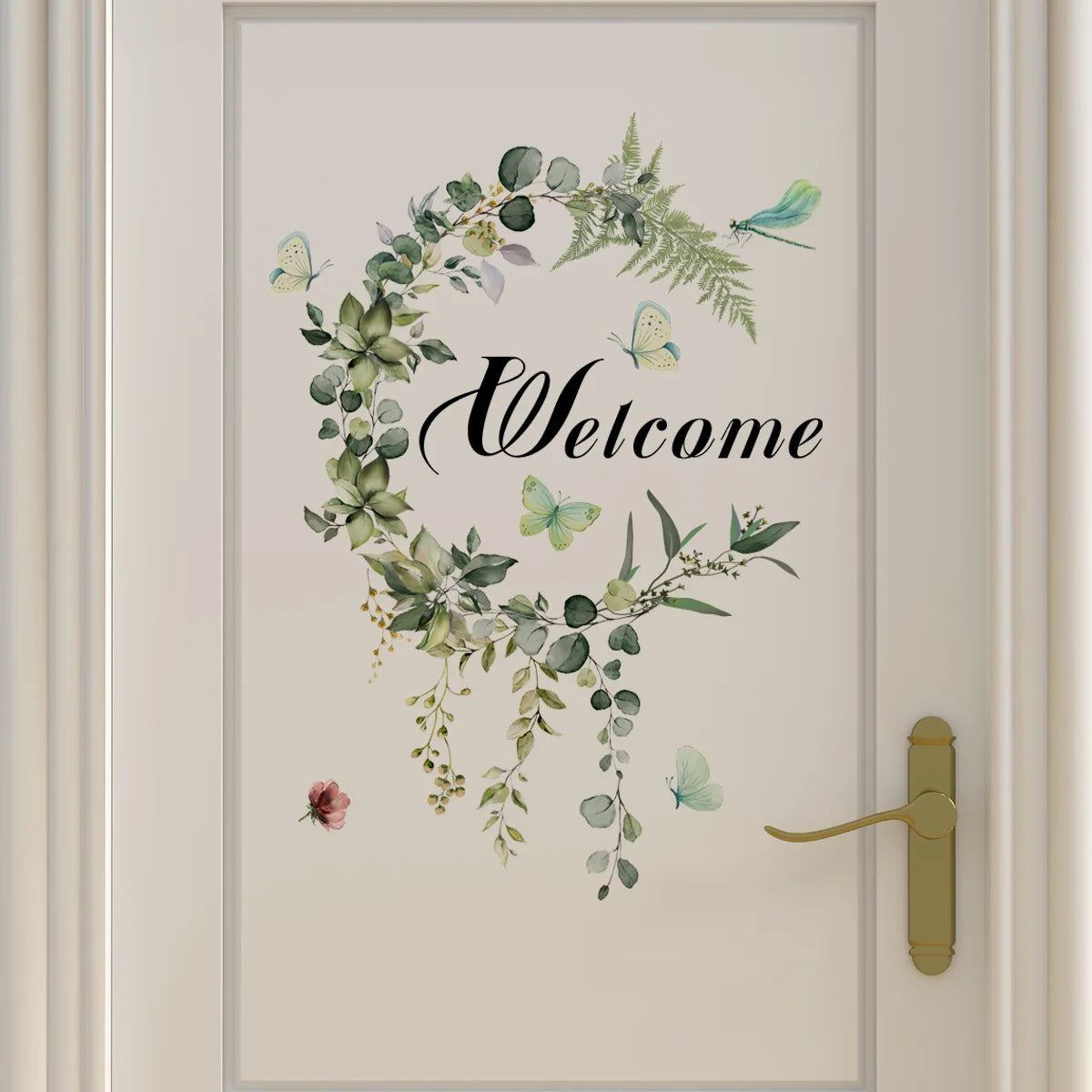 Green Leaves Decorative Vinyl Wall Stickers For Wall Decor Bedroom Accessories Adhesive Wallpaper Furniture Stickers Room Decor